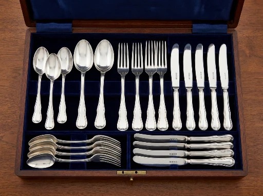 Antique sterling silver tea service and tray — sell silver in Liverpool with Mozeris Fine Antiques