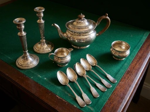 Inherited antique sterling silver collection — sell silver in Colchester with Mozeris Fine Antiques