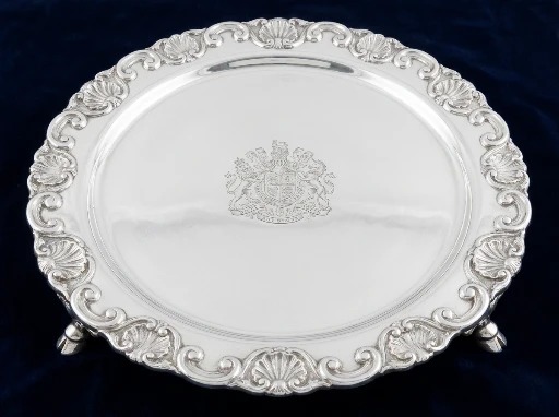 Antique sterling silver coffee pot and salver — sell silver in Nottingham with Mozeris Fine Antiques