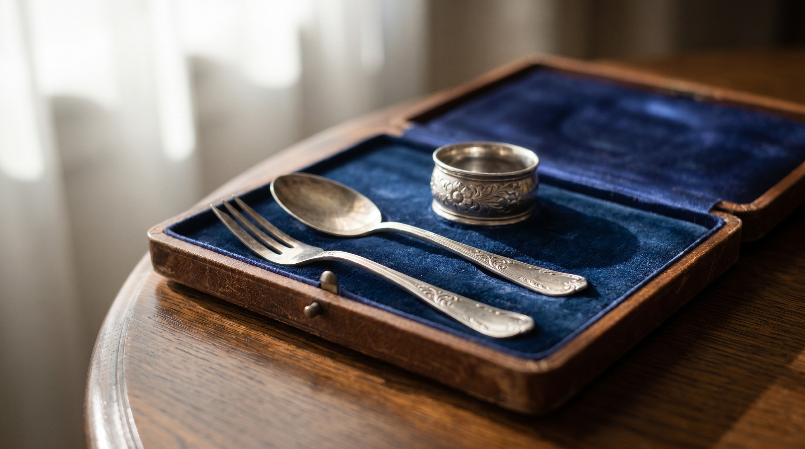 Sell antique silver Christening Sets to Mozeris Fine Antiques
