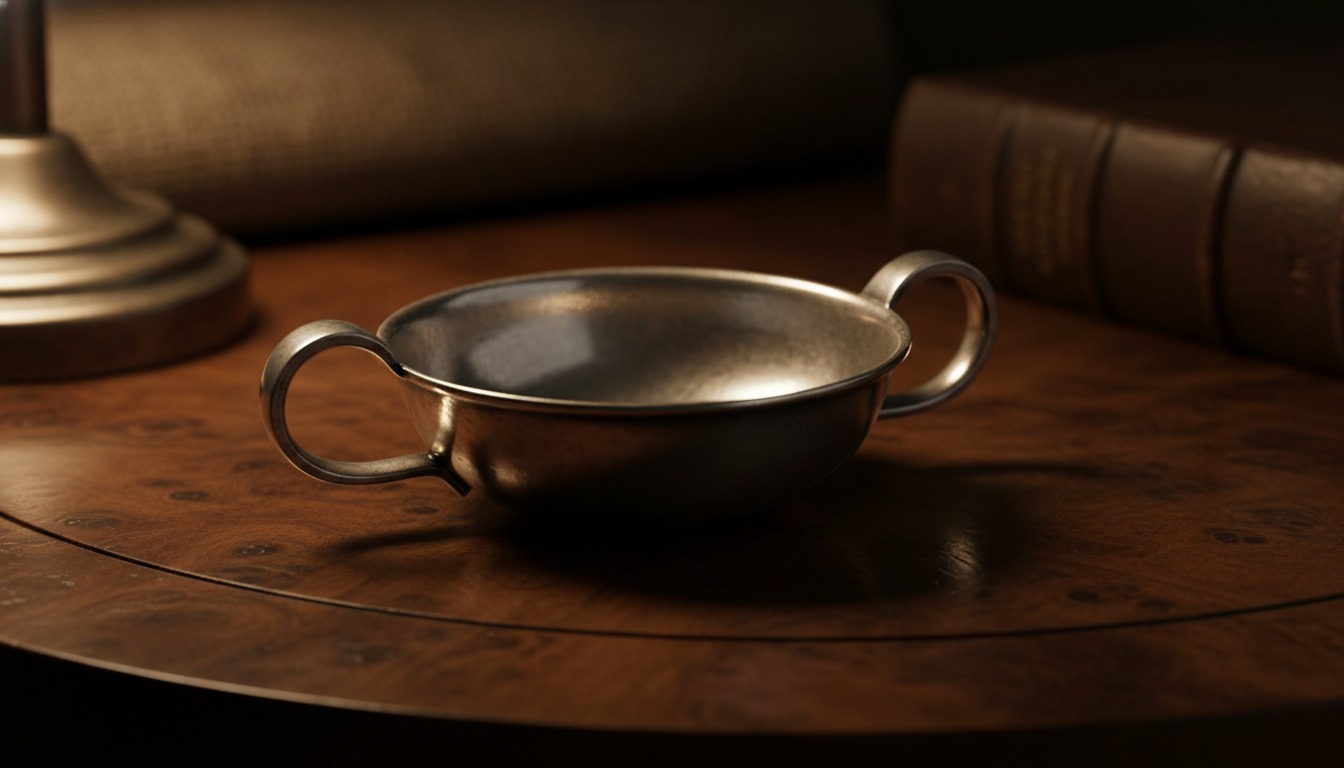 Antique Scottish sterling silver quaich, shallow two-handled drinking bowl — Mozeris Fine Antiques