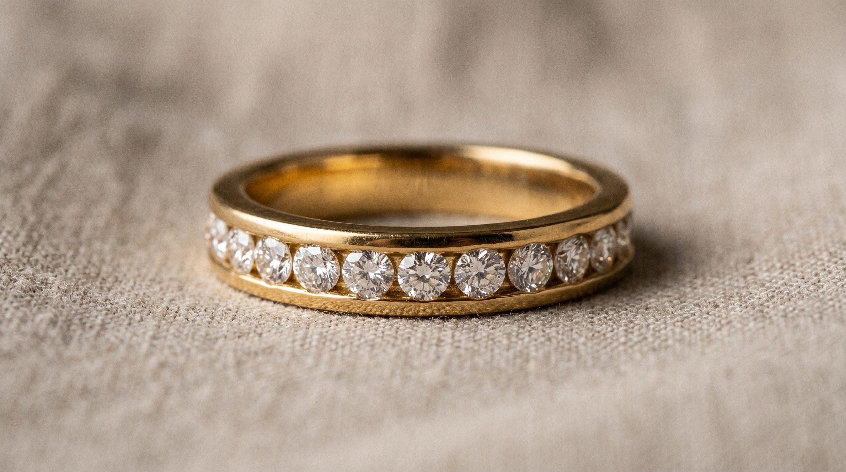 Boodles 18ct gold diamond band ring