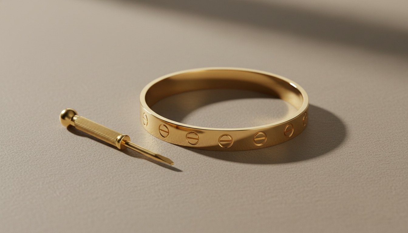 Cartier Love bracelet with its matching gold screwdriver