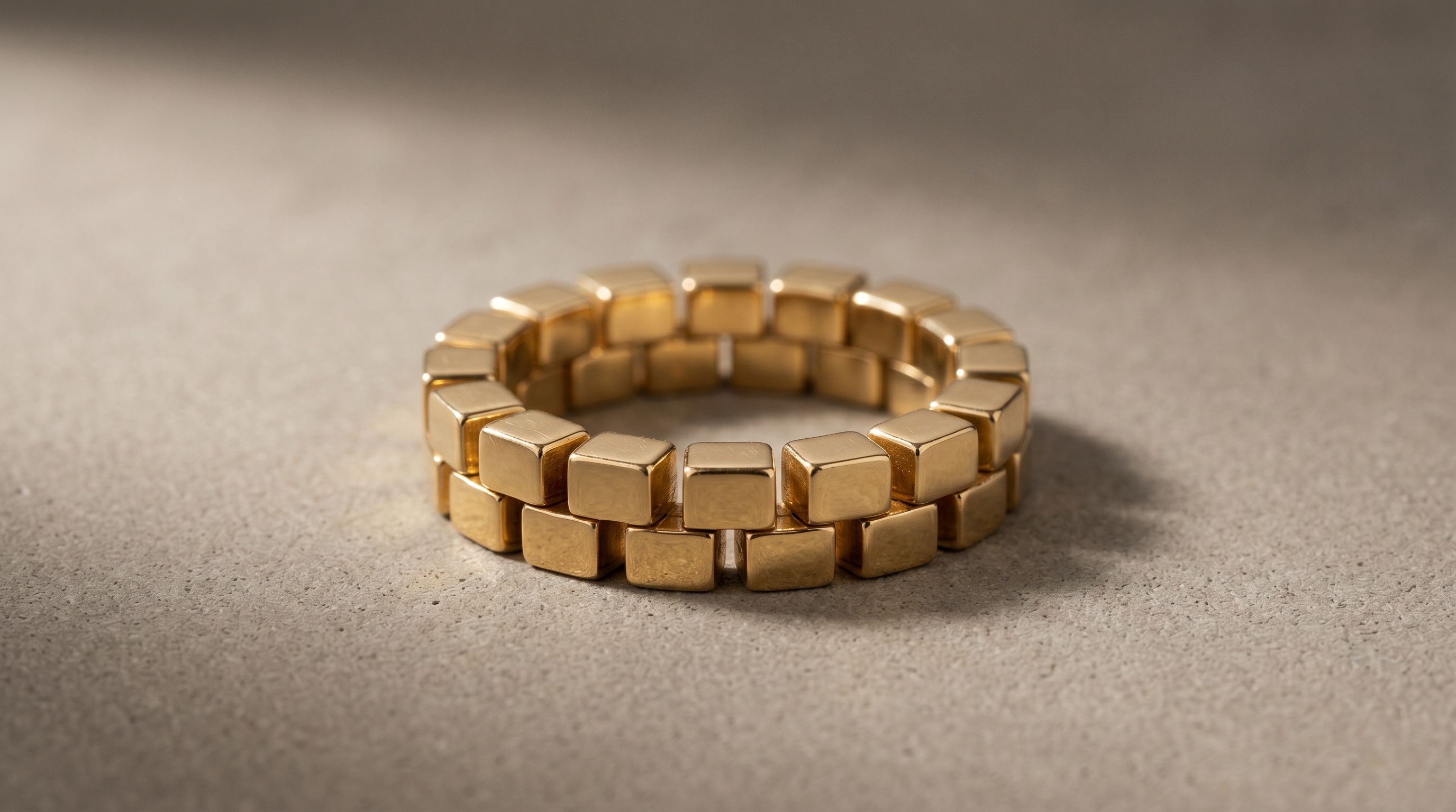 Chopard Ice Cube gold cube-link ring