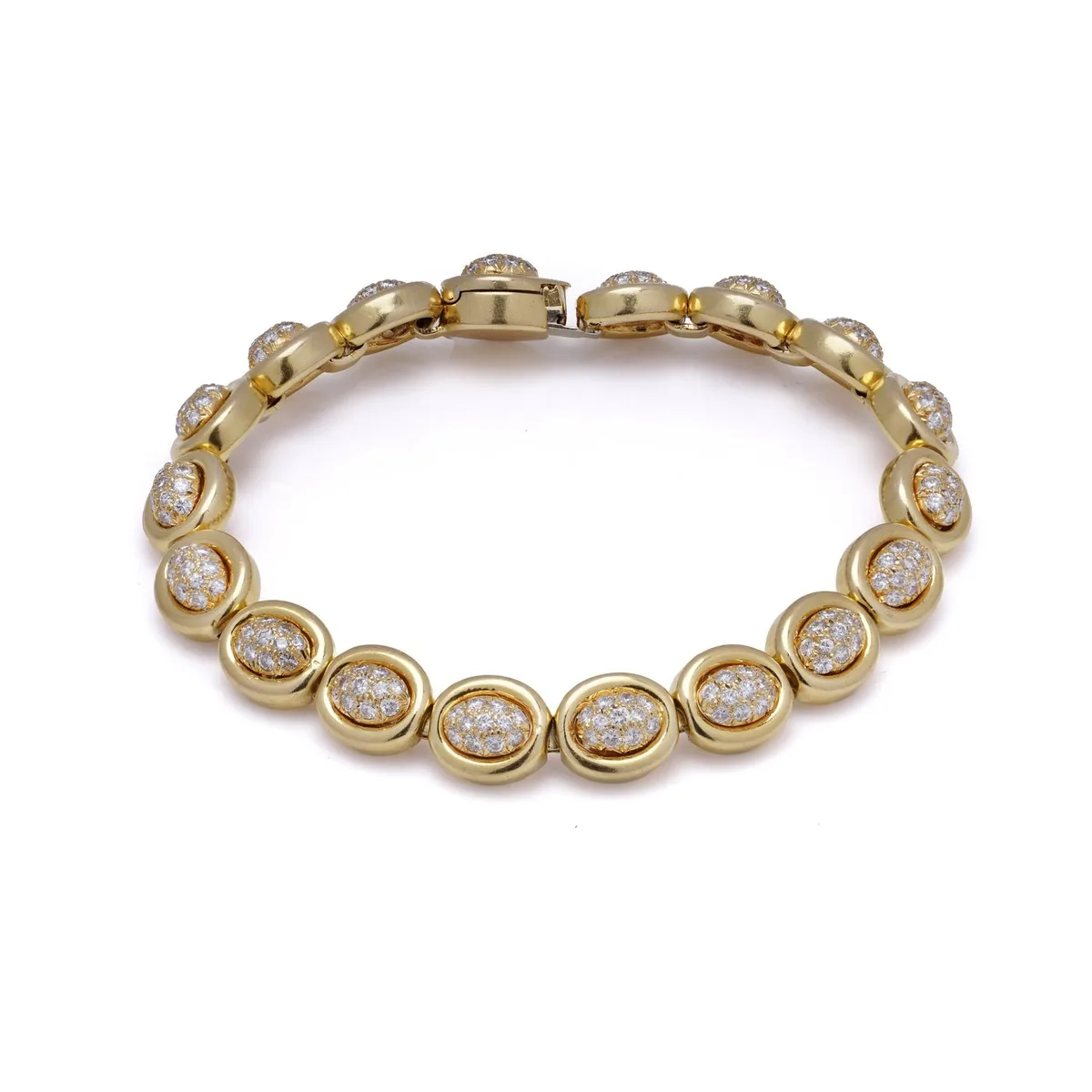 Van Cleef & Arpels yellow gold and diamond bracelet by Georges L'Enfant, bought by Mozeris Fine Antiques