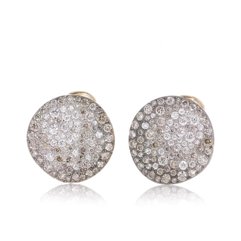 Our Pomellato Sabbia 18KT rose gold and diamond clip-on earrings, bought by Mozeris Fine Antiques