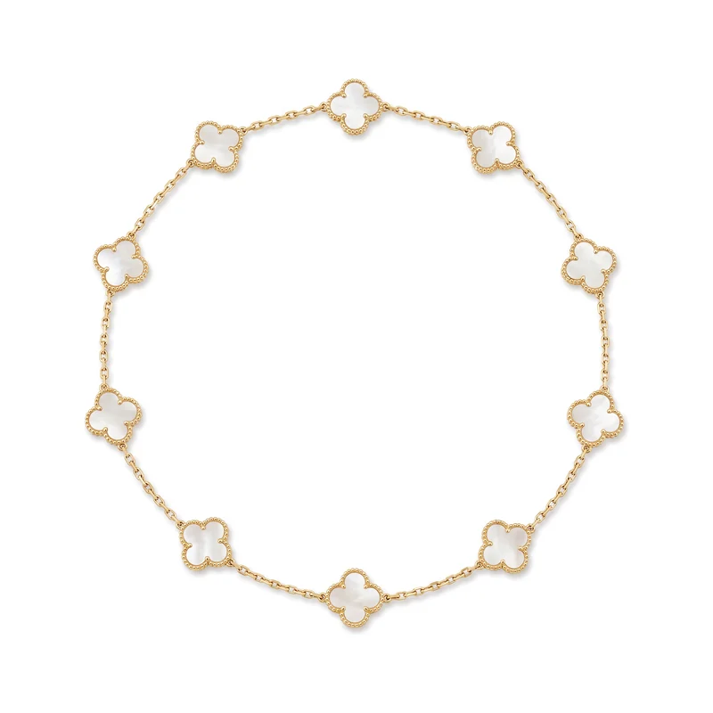 Illustration of a Van Cleef & Arpels Vintage Alhambra necklace
