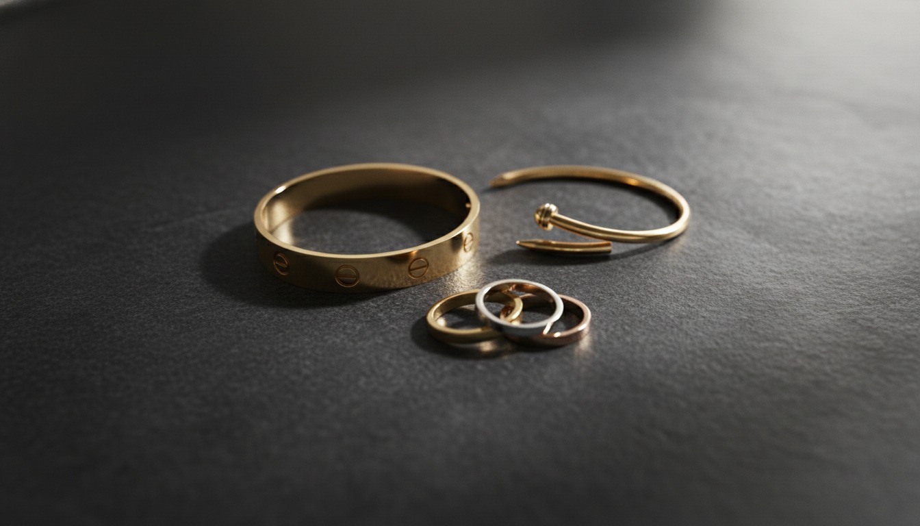 Iconic gold Cartier jewellery — Love, Juste un Clou and Trinity — Mozeris Fine Antiques