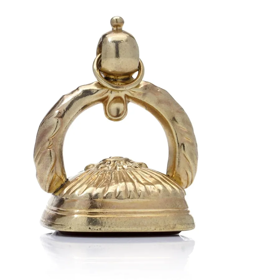 Victorian pinchbeck seal fob with a carnelian base
