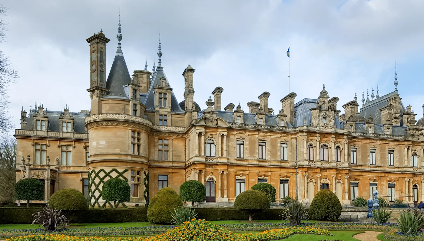 Waddesdon Manor in Buckinghamshire seen from the south east, the Rothschild house from which gold boxes were stolen in 1983 and 2003