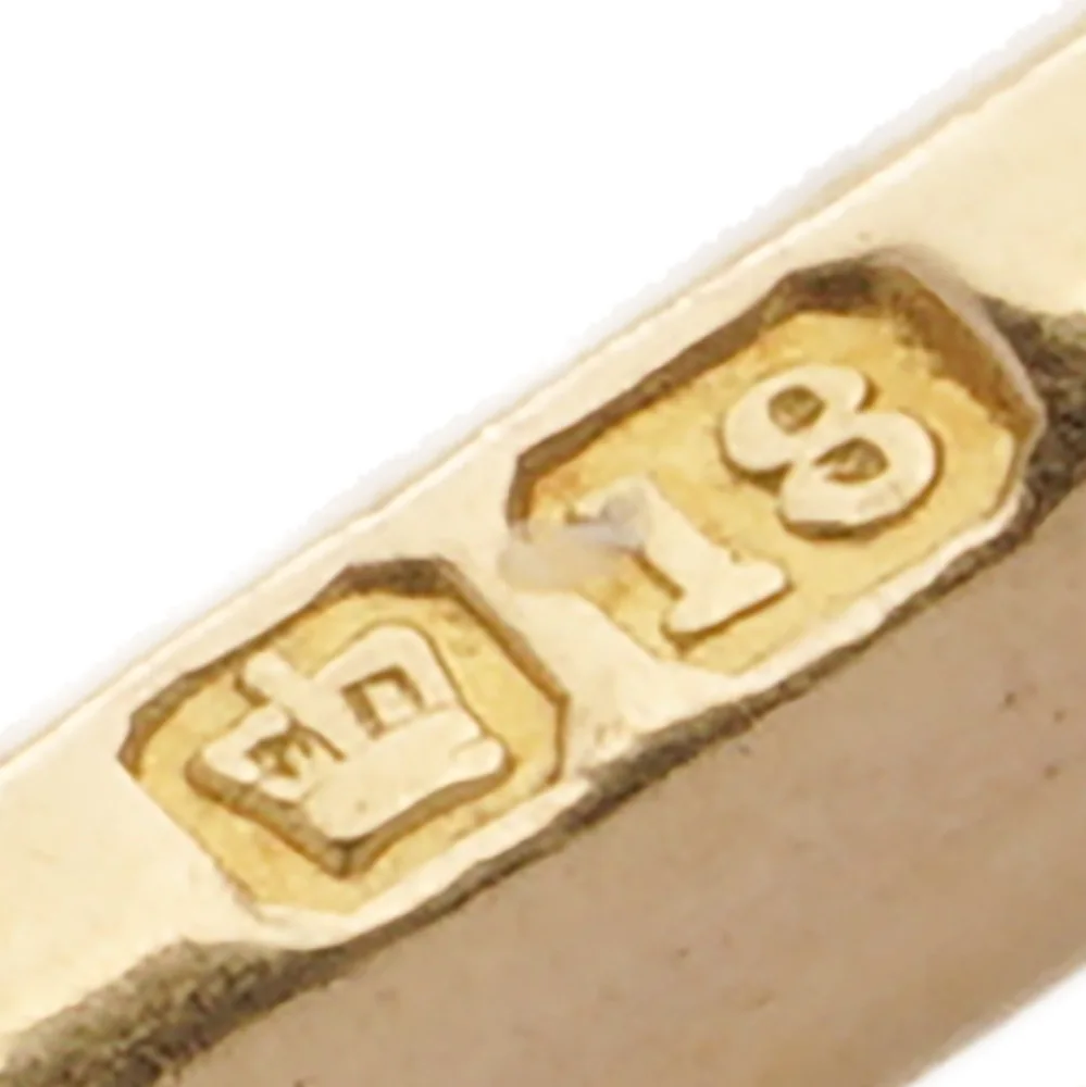 Crown and 18 standard mark for 18ct gold struck on a Victorian gold Albert chain