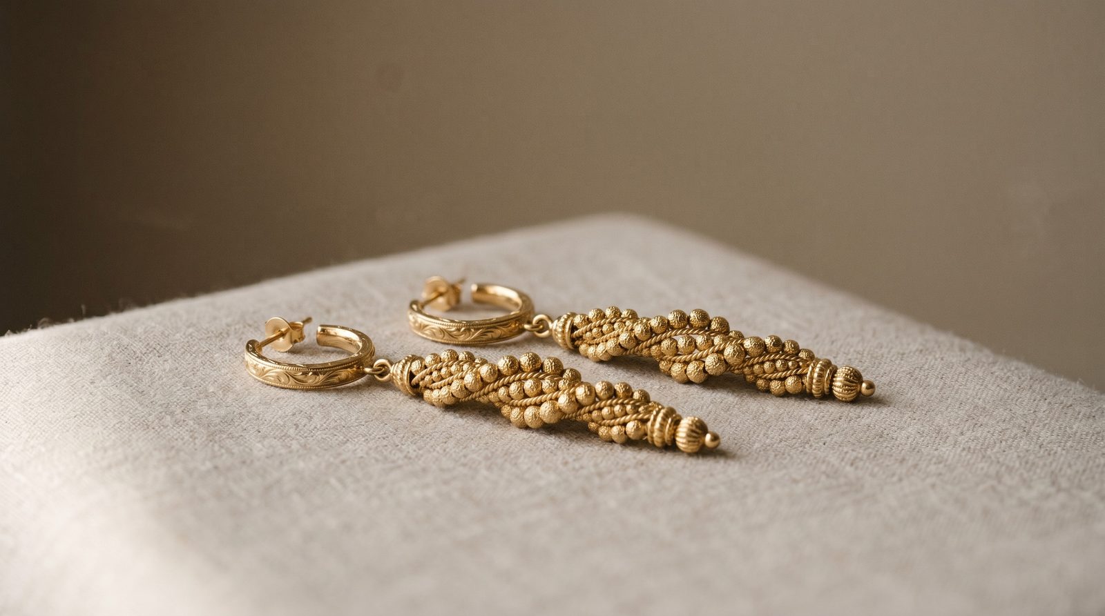 Marco Bicego Africa hand-engraved 18ct gold bead earrings