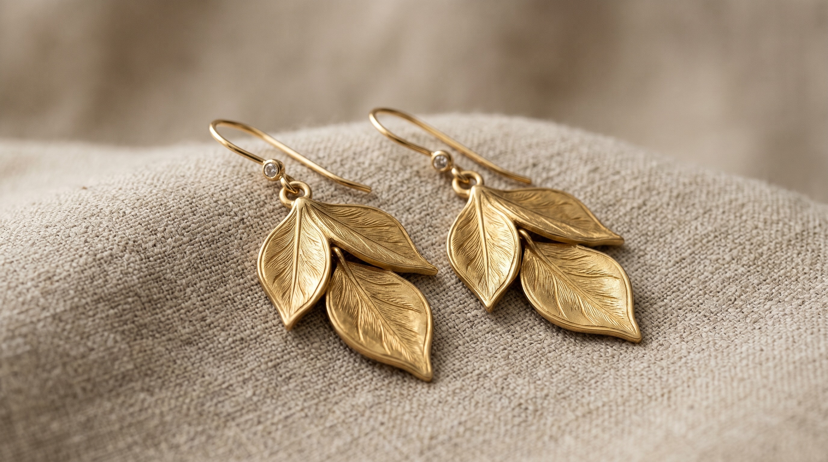 Marco Bicego Lunaria gold leaf drop earrings