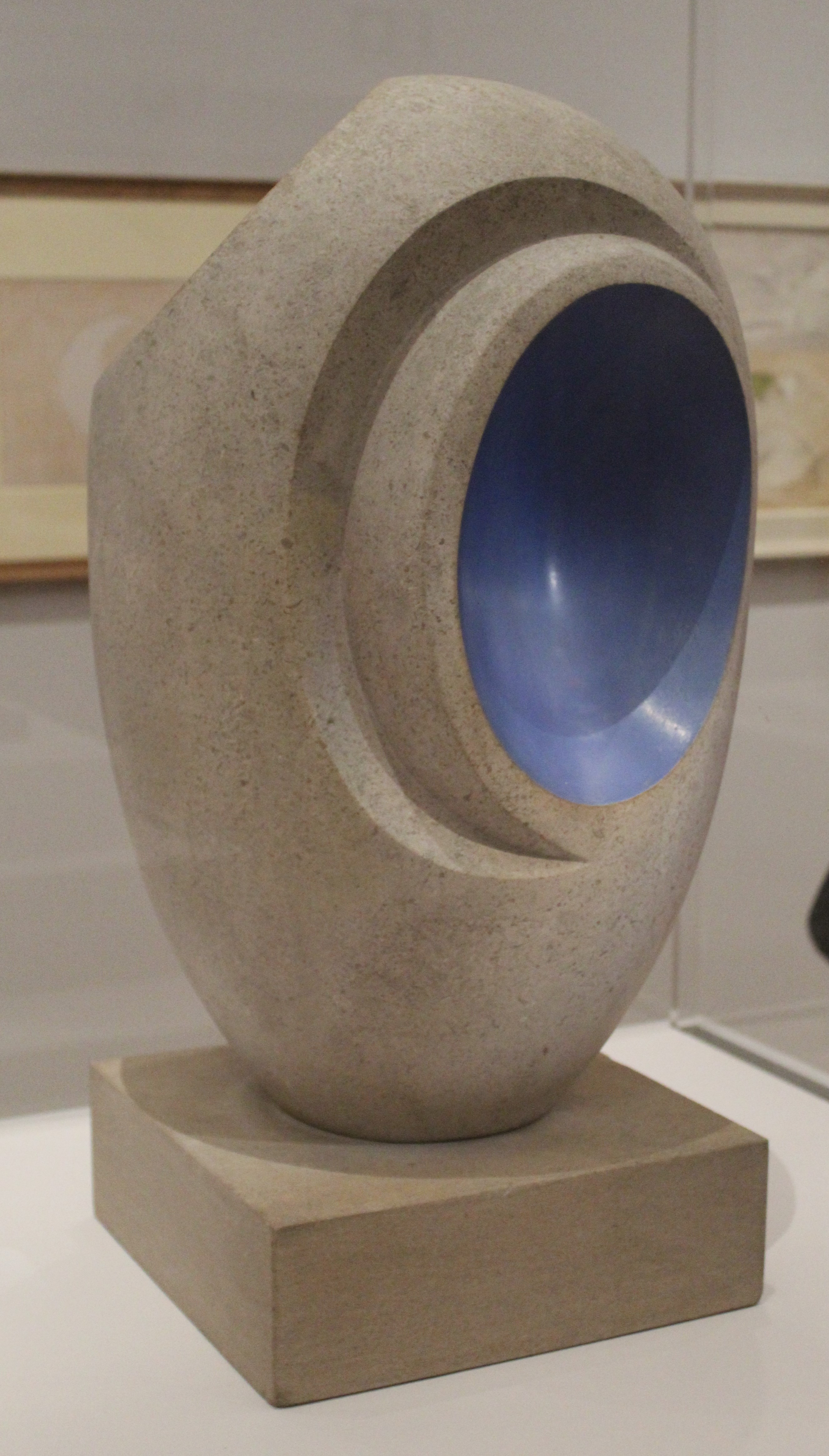 Barbara Hepworth, Sculpture with Colour (Eos), 1946, Hoptonwood stone and paint, on show at the Courtauld Gallery, London, in summer 2026