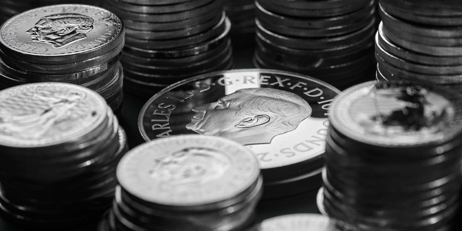 Silver bullion coins from The Royal Mint, which reported record silver and platinum demand in 2026