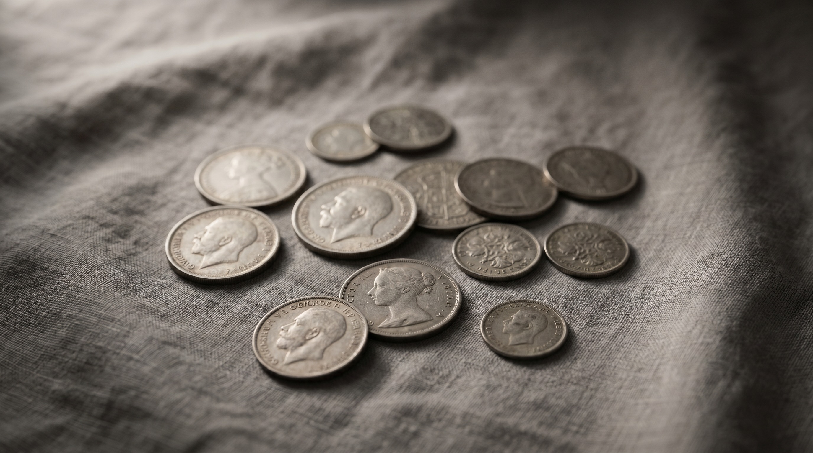 A spread of mixed pre-1947 British silver coins