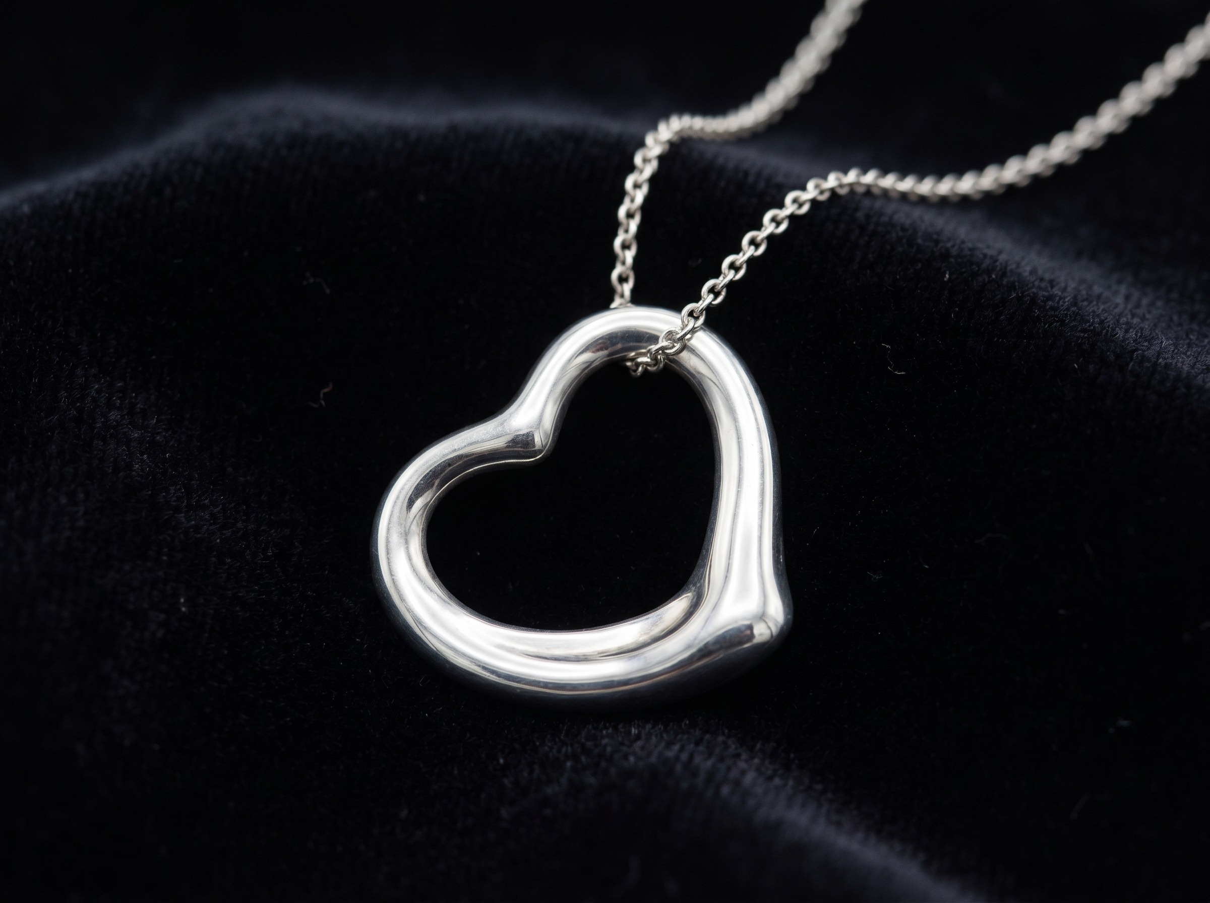 Elsa Peretti Open Heart pendant for Tiffany in sterling silver