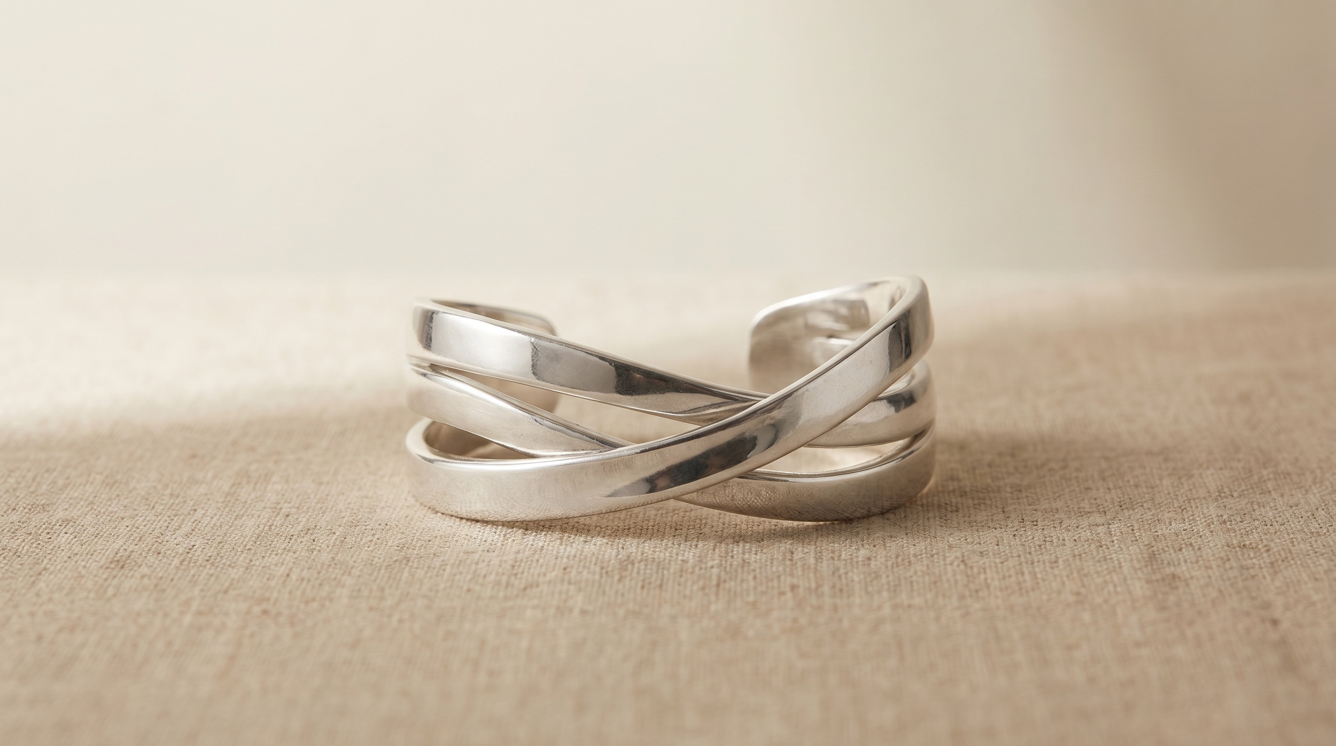 Tiffany Frank Gehry Torque cuff — architectural silver bracelet with twisted ribbon forms