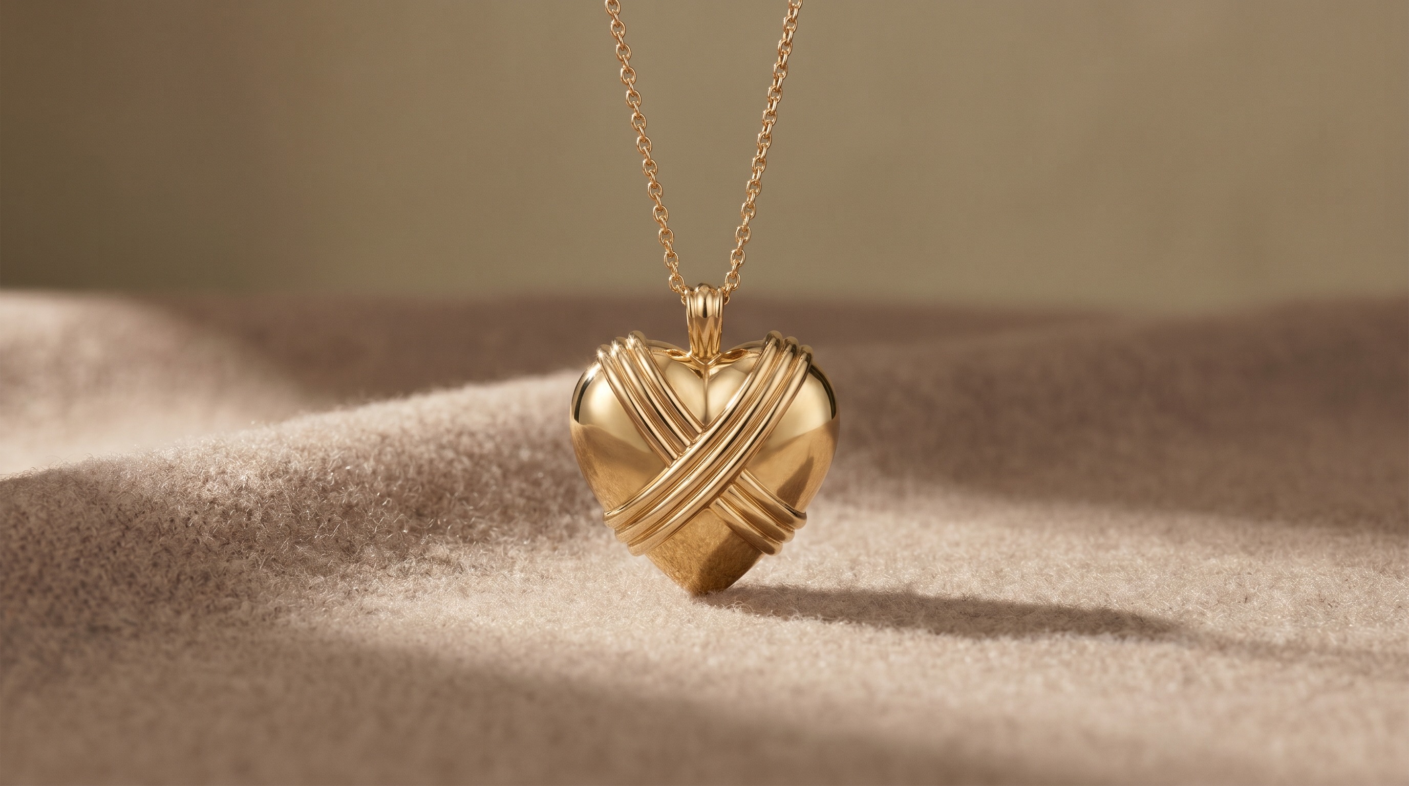 Tiffany Paloma Picasso Loving Heart pendant — bold gold heart with looping X motif