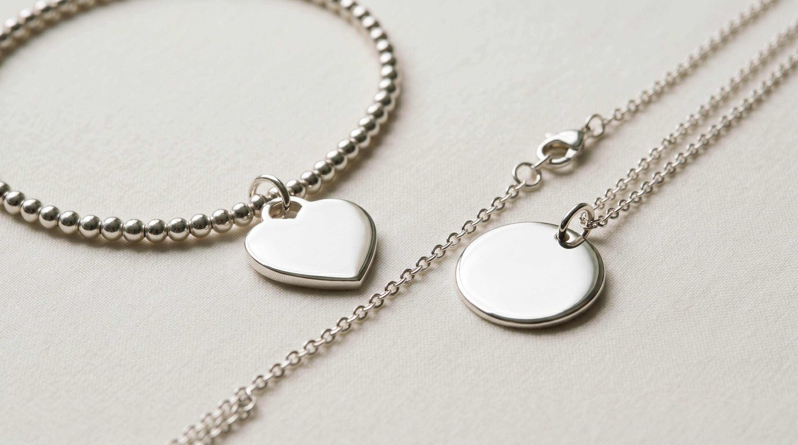 Return to Tiffany silver heart tag bracelet and tag necklace — Mozeris Fine Antiques