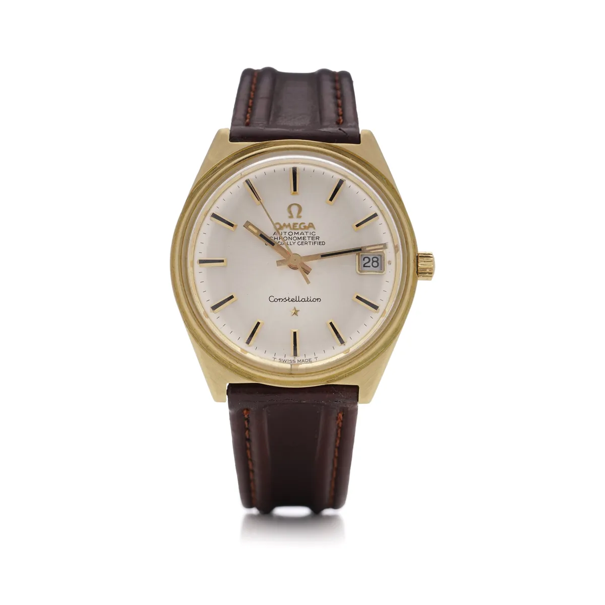 Omega Constellation automatic chronometer in 18KT gold, reference 168015